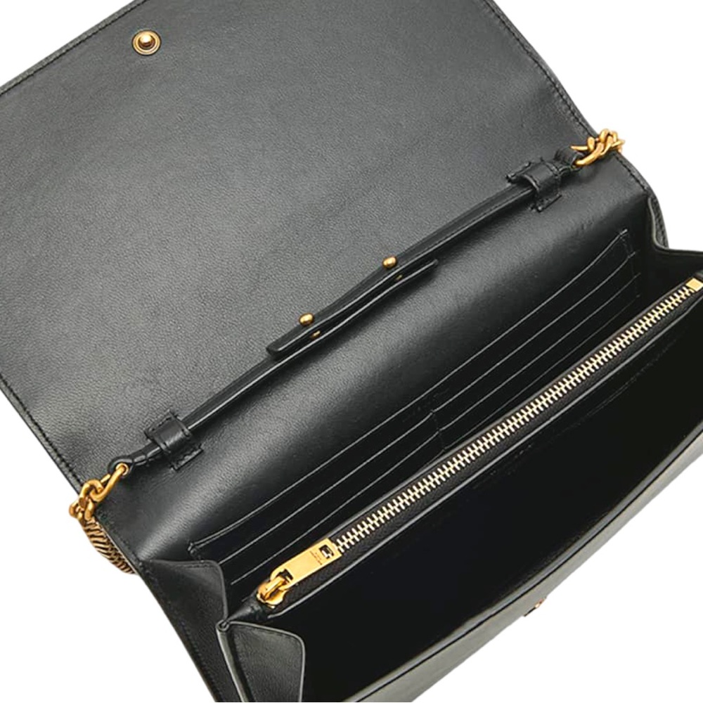 ❌SOLD❌ 🆕 Saint Laurent YSL Napa Leather Wallet on Chain - Picture 3 of 8